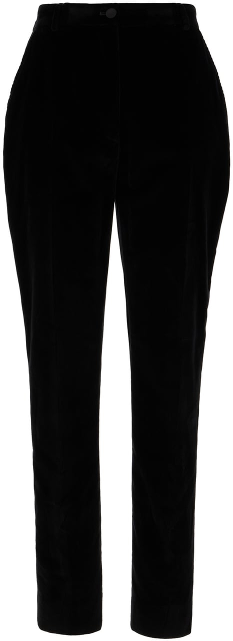 Dolce & Gabbana Dolce&gabbana Black velvet pants Zwart