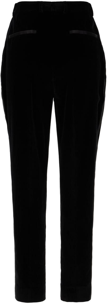 Dolce & Gabbana Dolce&gabbana Black velvet pants Zwart