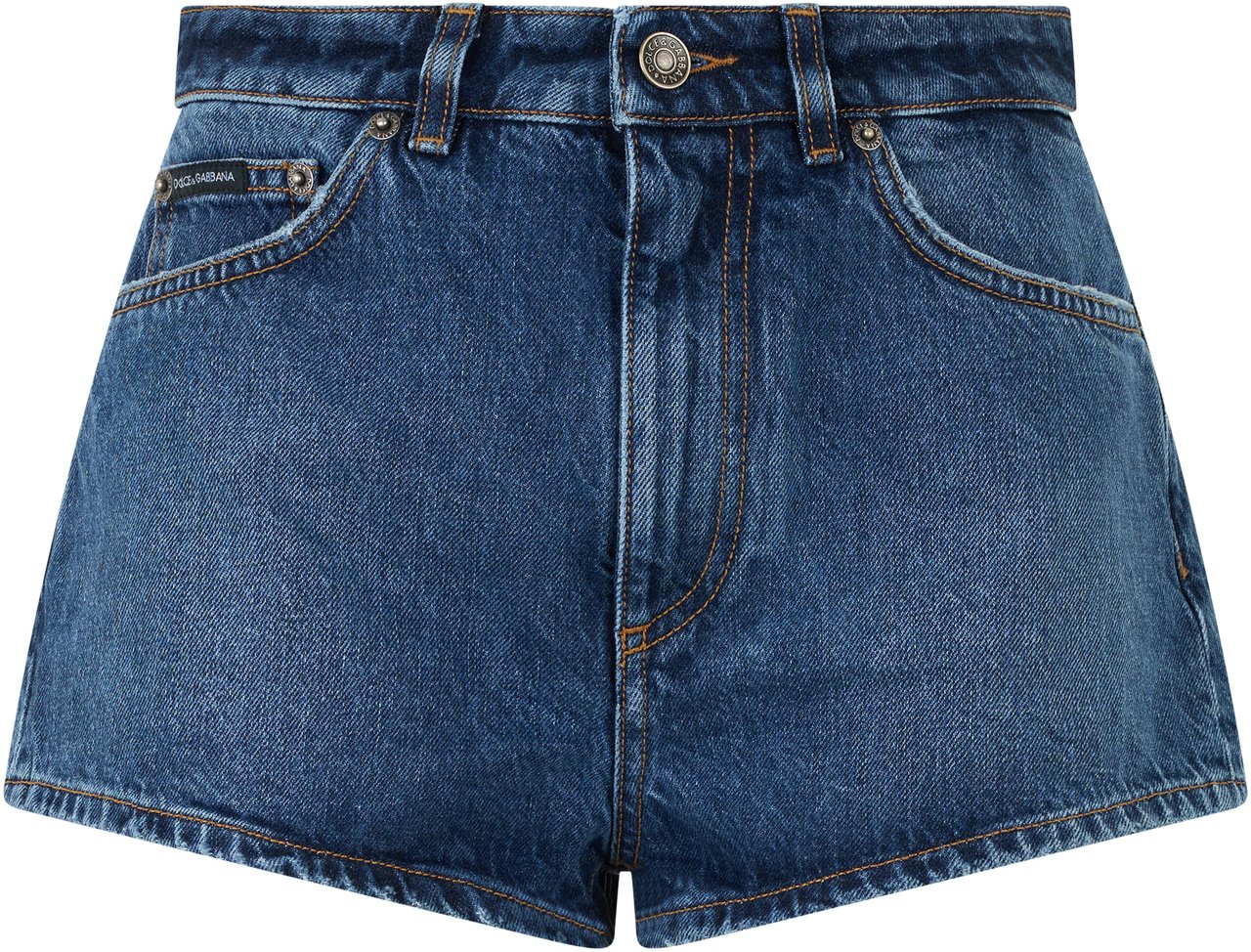 Dolce & Gabbana Dark blue denim shorts high quality Blauw