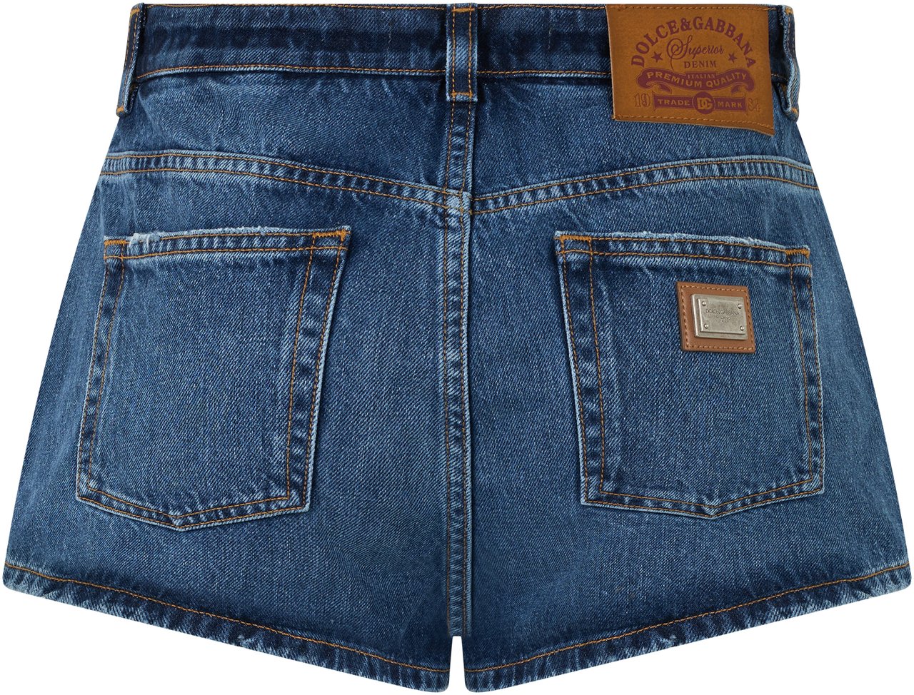 Dolce & Gabbana Dark blue denim shorts high quality Blauw