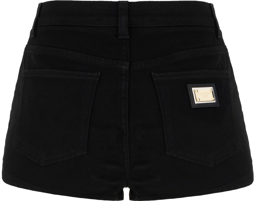 Dolce & Gabbana Dolce&gabbana Black denim shorts Zwart