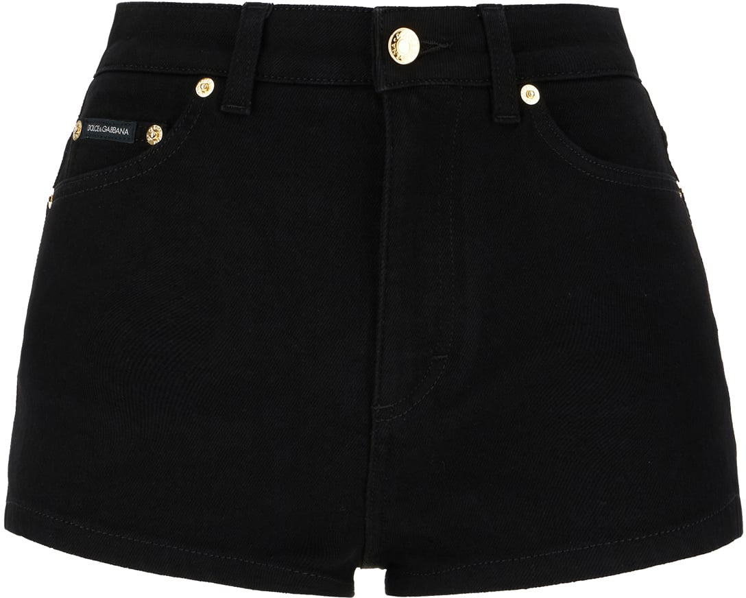 Dolce & Gabbana Dolce&gabbana Black denim shorts Zwart