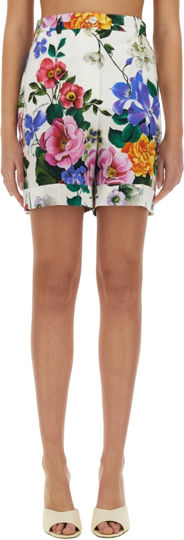 Dolce & Gabbana Shorts With Floral Print Divers