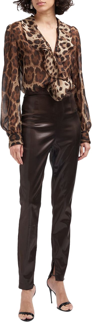 Dolce & Gabbana Leggings with elastic in waist Bruin