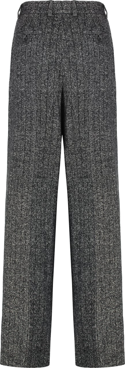 Dolce & Gabbana Wool wide-leg trousers Grijs
