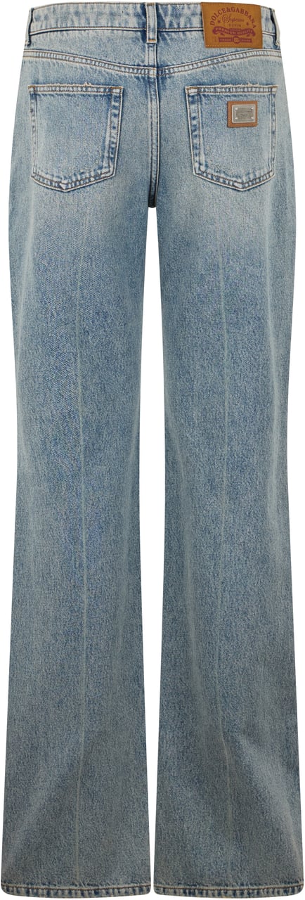 Dolce & Gabbana High Waisted Flared Jeans Blauw
