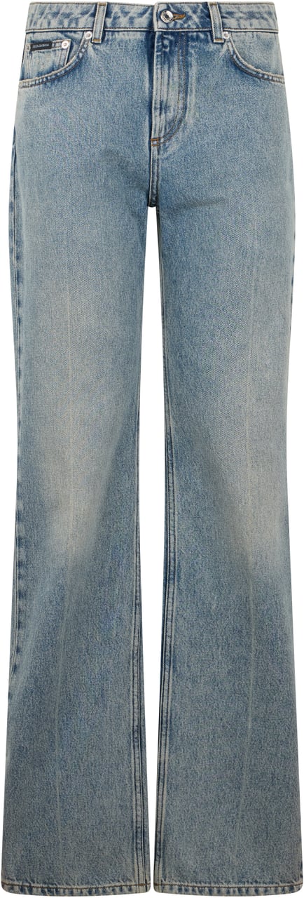 Dolce & Gabbana High Waisted Flared Jeans Blauw