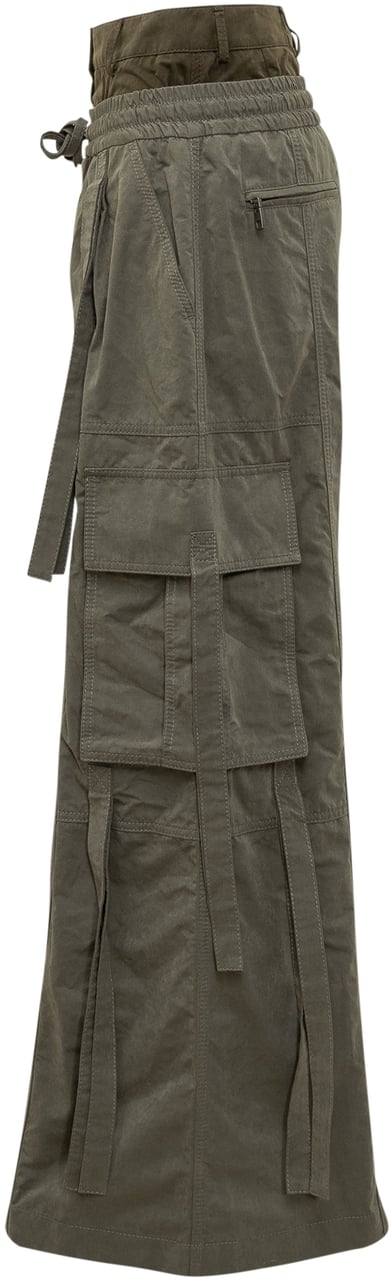 Dolce & Gabbana Pantaloni Cargo Dolce & Gabbana a Gamba Larga Donkergroen