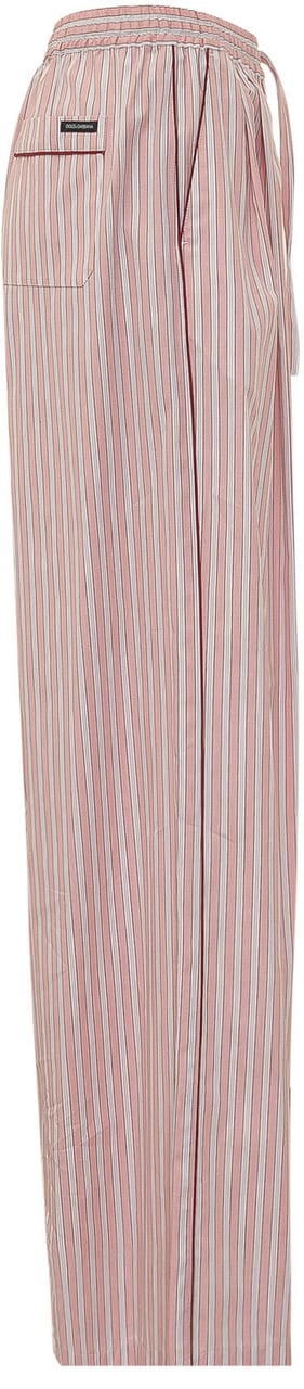 Dolce & Gabbana Pantaloni a Righe con Vita Elasticizzata Roze