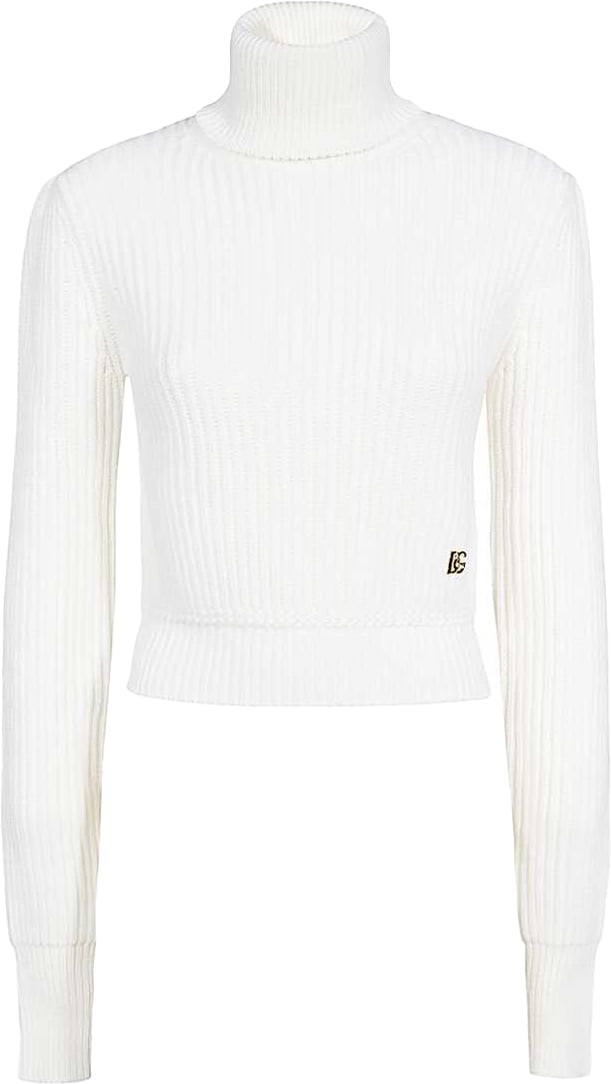 Dolce & Gabbana Virgin wool turtleneck sweater Wit