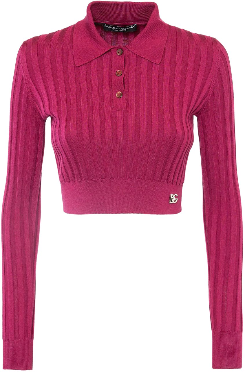 Dolce & Gabbana Silk polo Paars