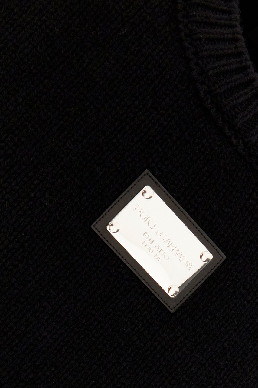 Dolce & Gabbana Dolce&gabbana Black wool blend sweater Zwart