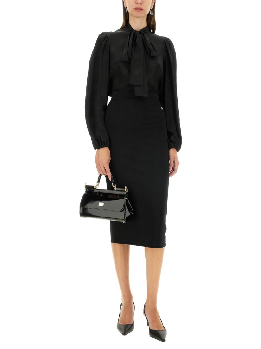 Dolce & Gabbana Longuette Skirt Zwart