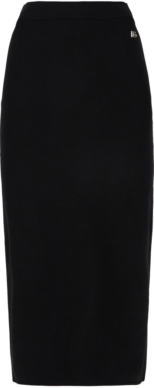Dolce & Gabbana Dolce&gabbana Black stretch viscose blend skirt Zwart