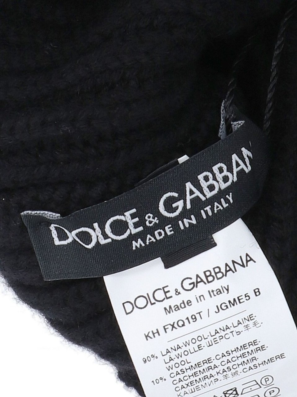Dolce & Gabbana Cashmere And Wool Beret With Wide Fold Zwart