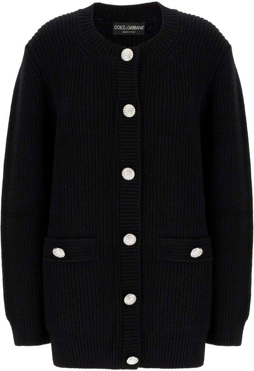 Dolce & Gabbana Dolce&gabbana Black wool cardigan Zwart