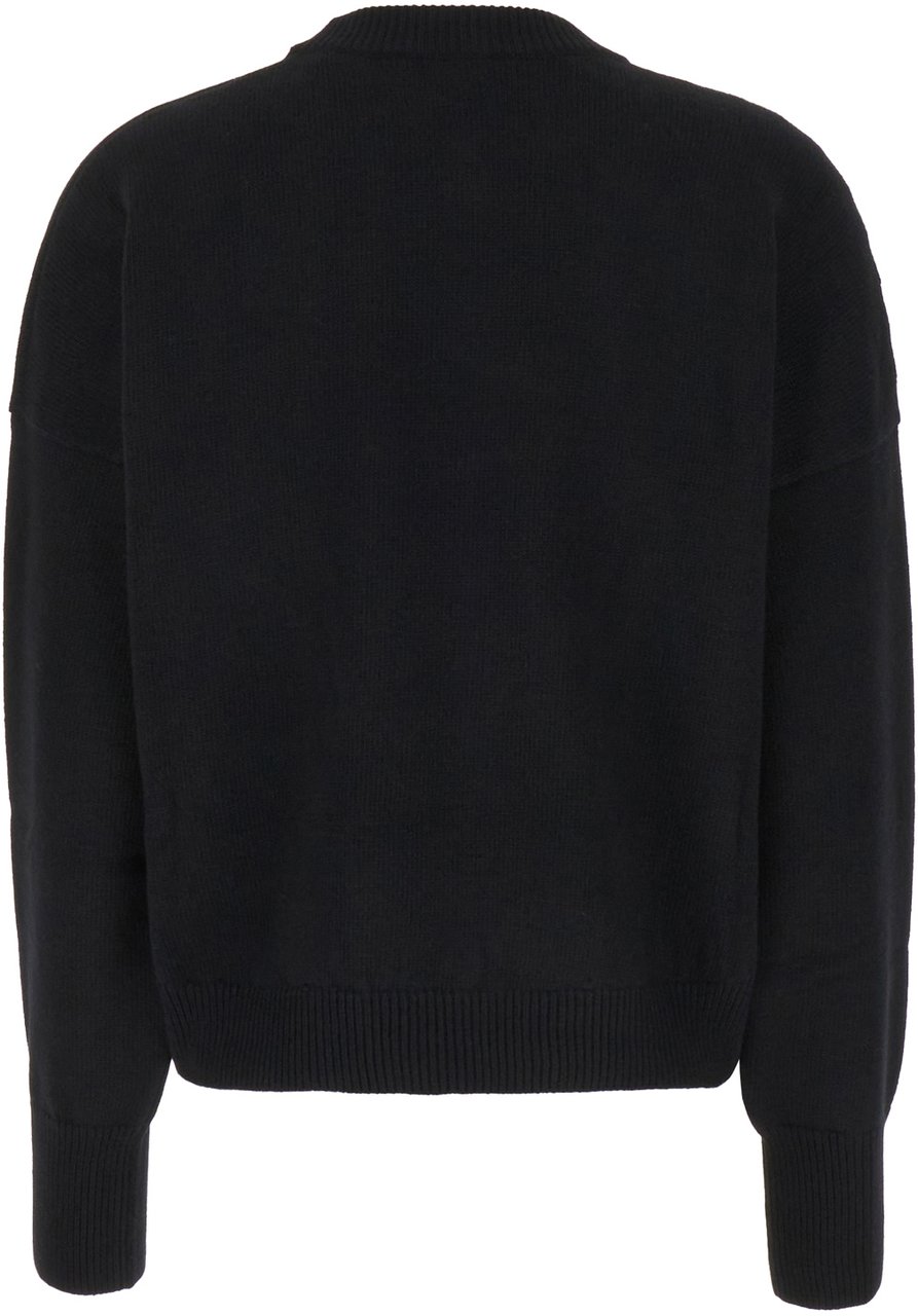 Dolce & Gabbana Dolce&gabbana Black cashmere oversize sweater Zwart