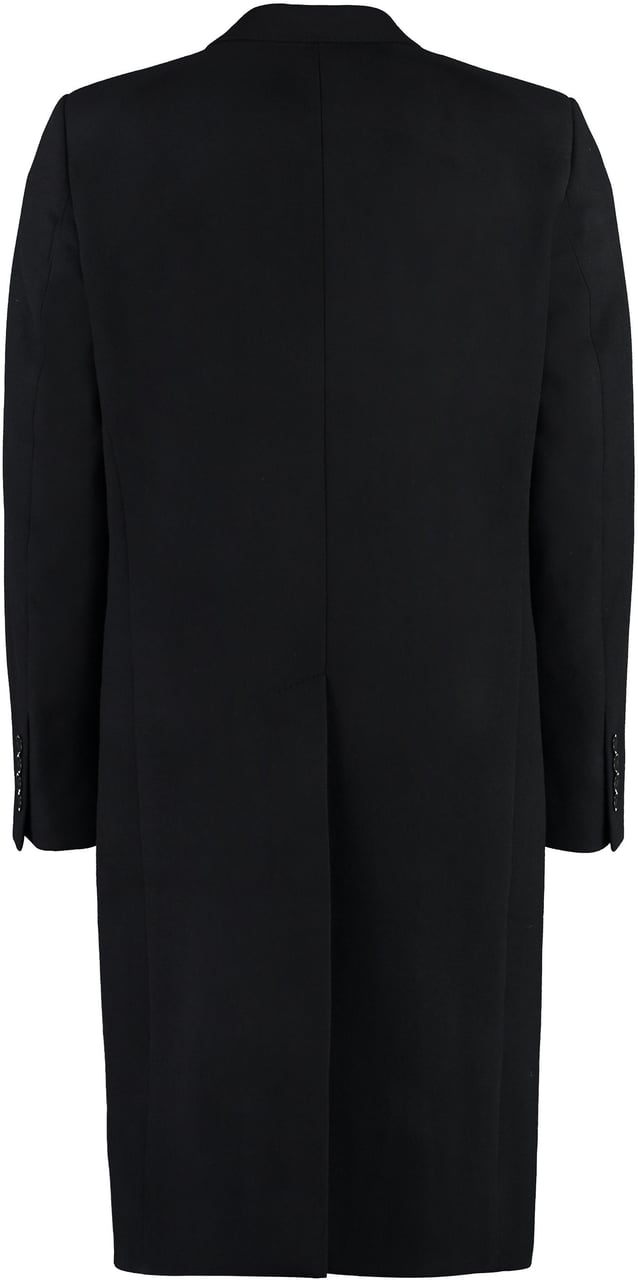 Dolce & Gabbana Single-breasted wool coat Zwart