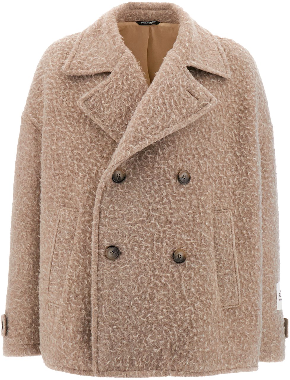 Dolce & Gabbana Dolce&gabbana Cappuccino stretch wool blend coat Beige