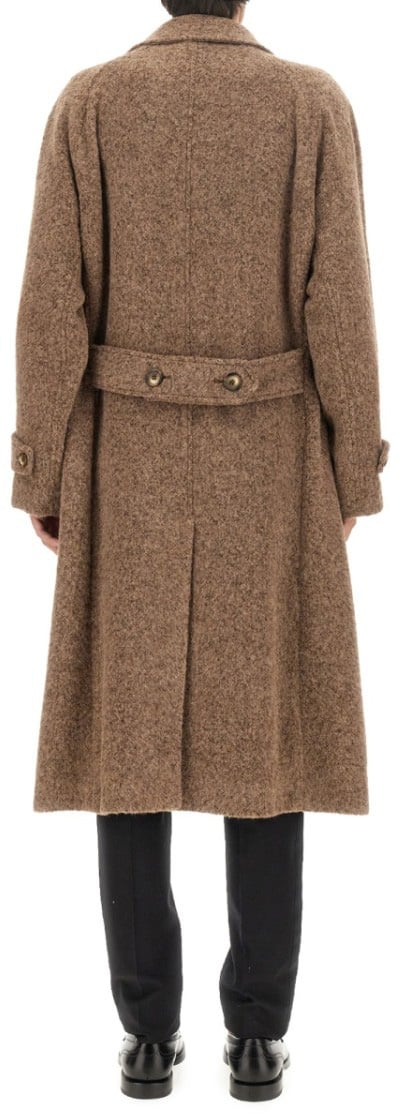 Dolce & Gabbana Double-Breasted Coat Bruin
