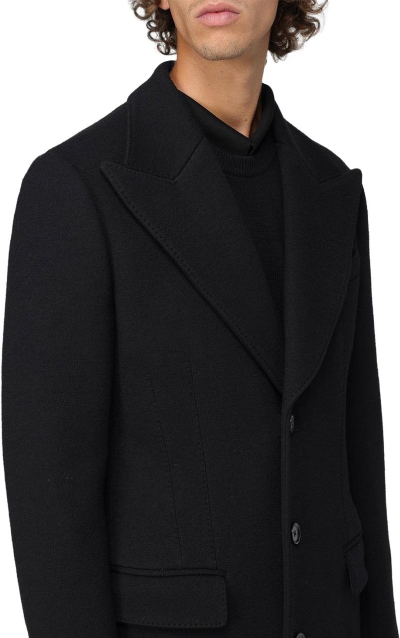 Dolce & Gabbana Coat Black Zwart