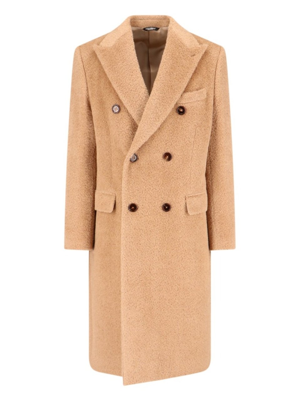 Dolce & Gabbana Double-Breasted Coat – Beige Neutraal