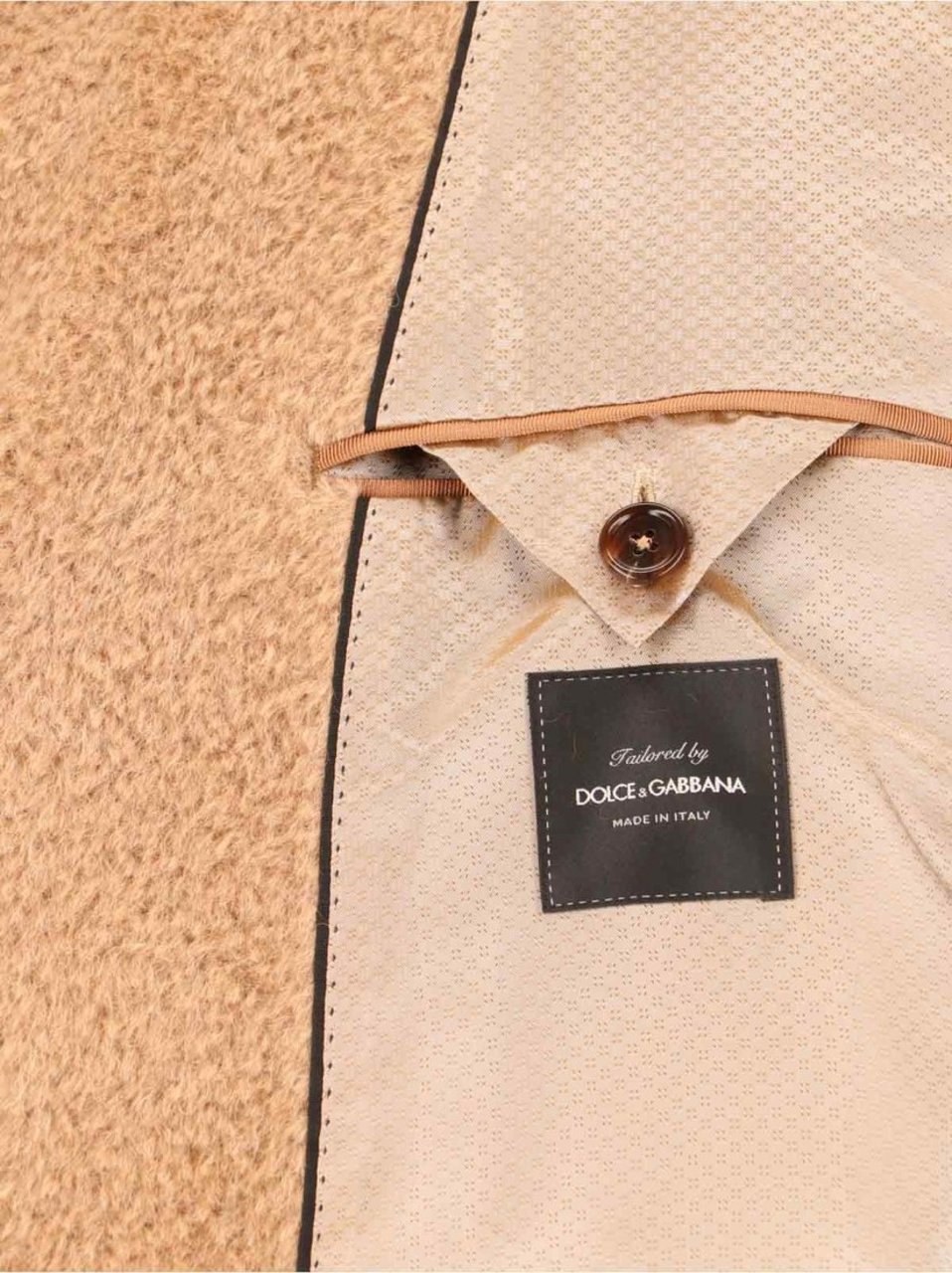Dolce & Gabbana Double-Breasted Coat – Beige Neutraal