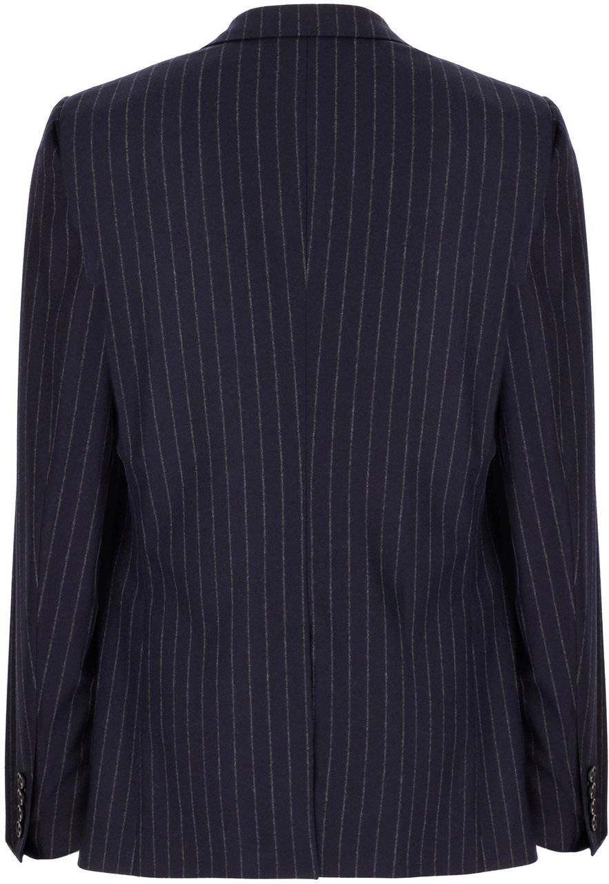 Dolce & Gabbana Dolce&gabbana Embroidered stretch wool blend blazer Blauw