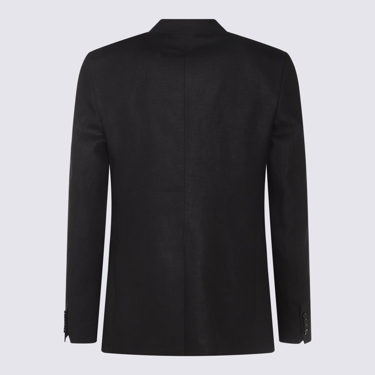 Dolce & Gabbana Tailored Black Jacket With Notched Lapels And Flap Pockets Zwart