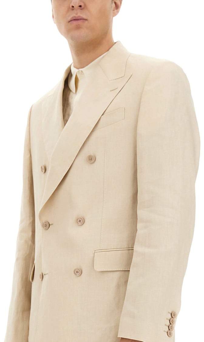 Dolce & Gabbana Double-Breasted Jacket Neutraal