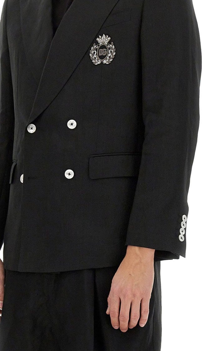 Dolce & Gabbana Double-Breasted Jacket Zwart