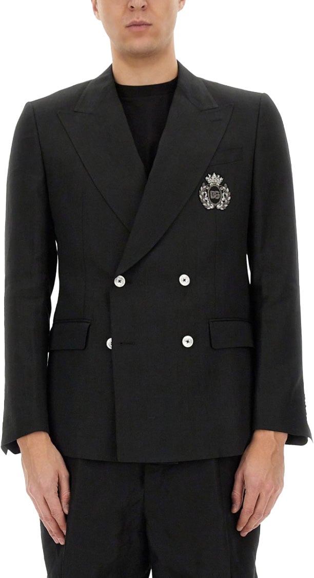 Dolce & Gabbana Double-Breasted Jacket Zwart