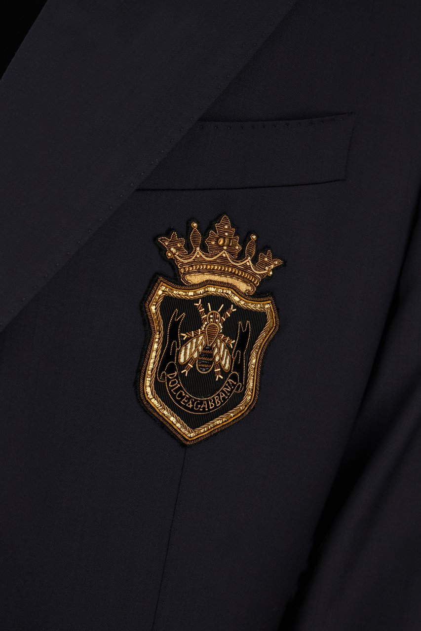 Dolce & Gabbana Dolce&gabbana Navy blue stretch wool blazer Blauw
