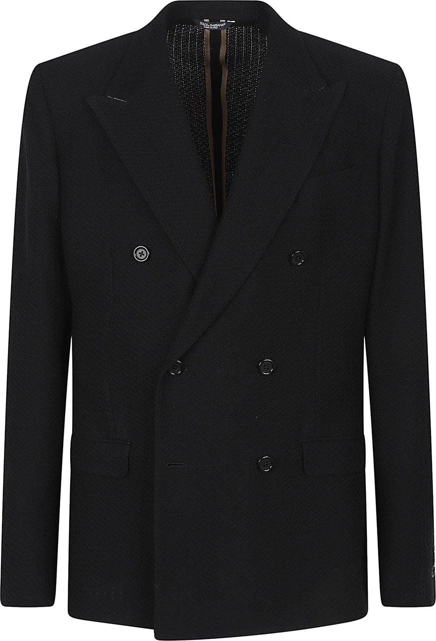 Dolce & Gabbana Double-Breasted Tailored Jacket Zwart