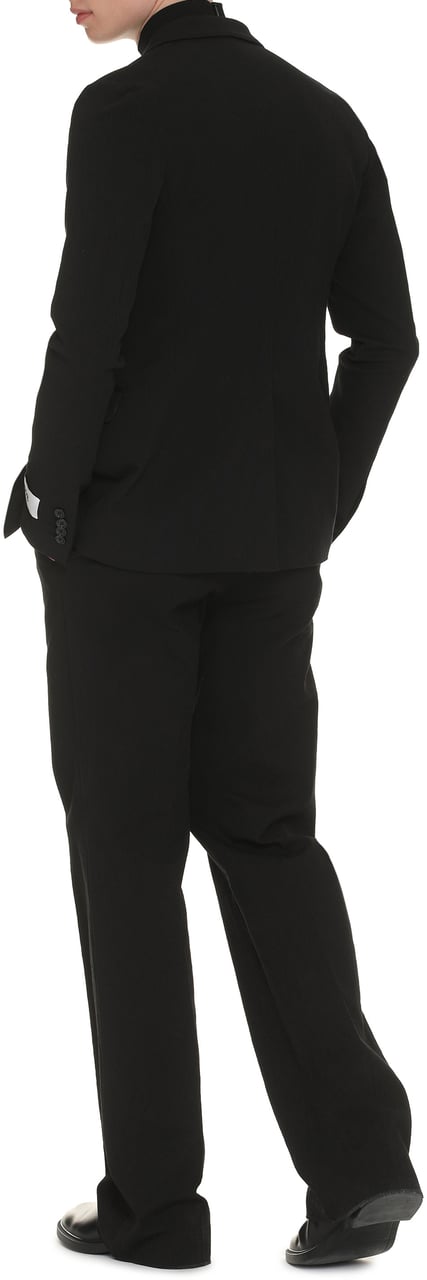 Dolce & Gabbana Cotton blend single-breast jacket Zwart