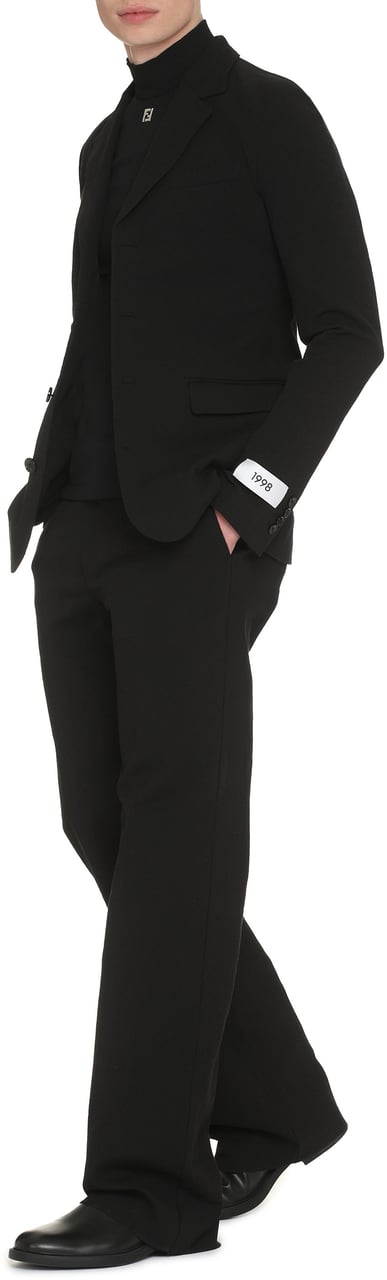 Dolce & Gabbana Cotton blend single-breast jacket Zwart