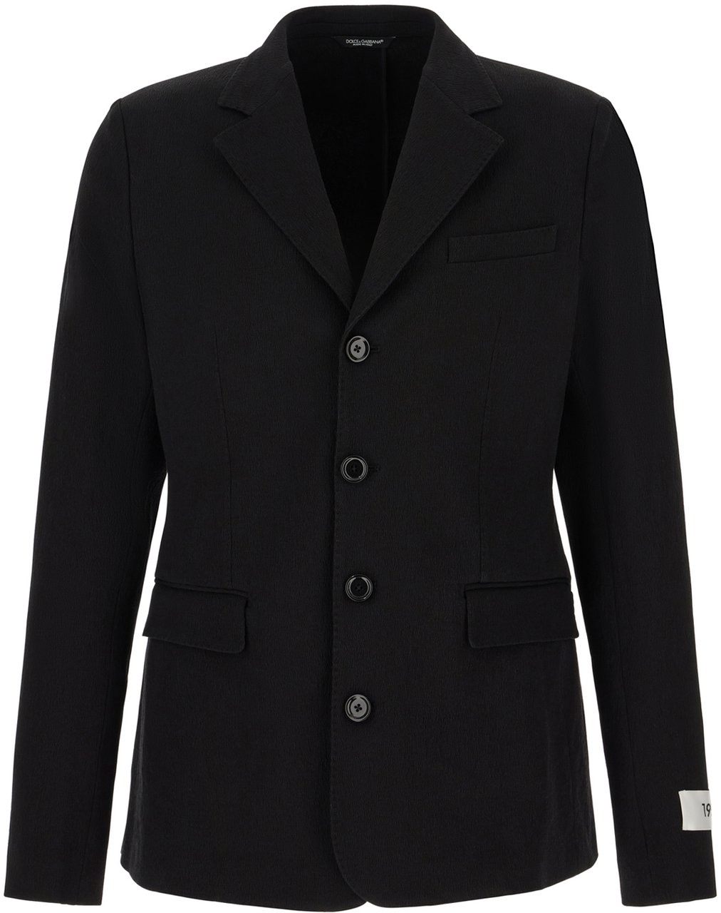 Dolce & Gabbana Dolce&gabbana Black stretch cotton blend blazer Zwart