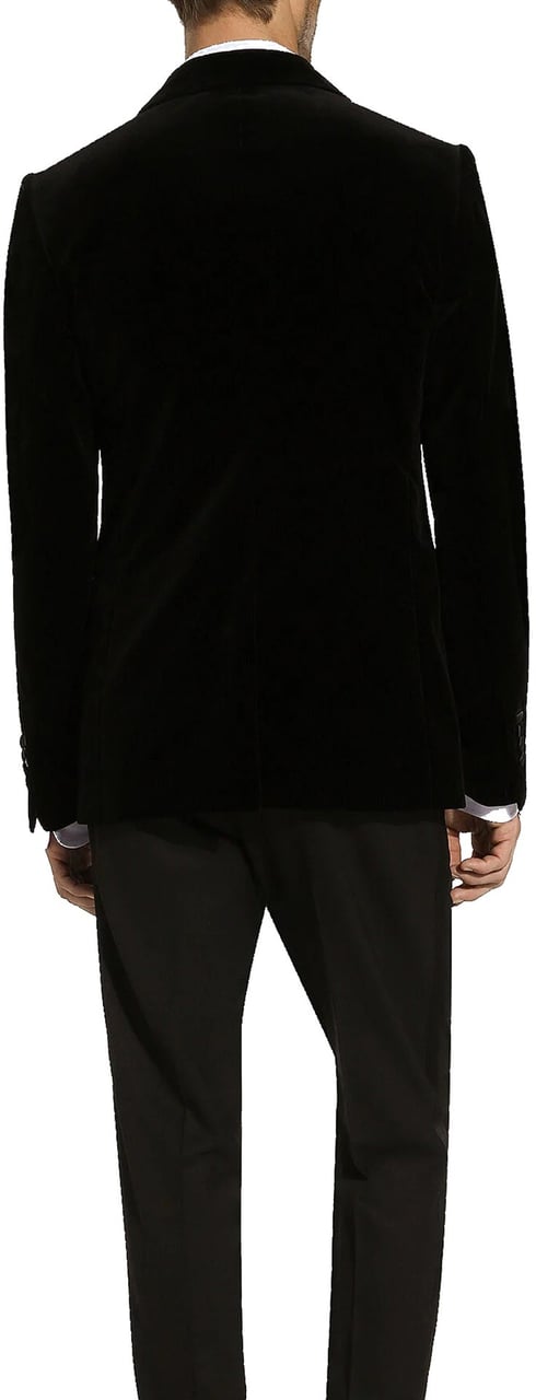 Dolce & Gabbana Tuxedo Velvet Jacket Zwart