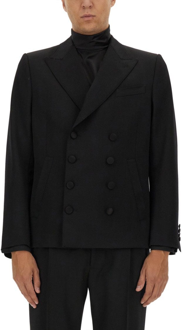 Dolce & Gabbana Double-Breasted Jacket Zwart