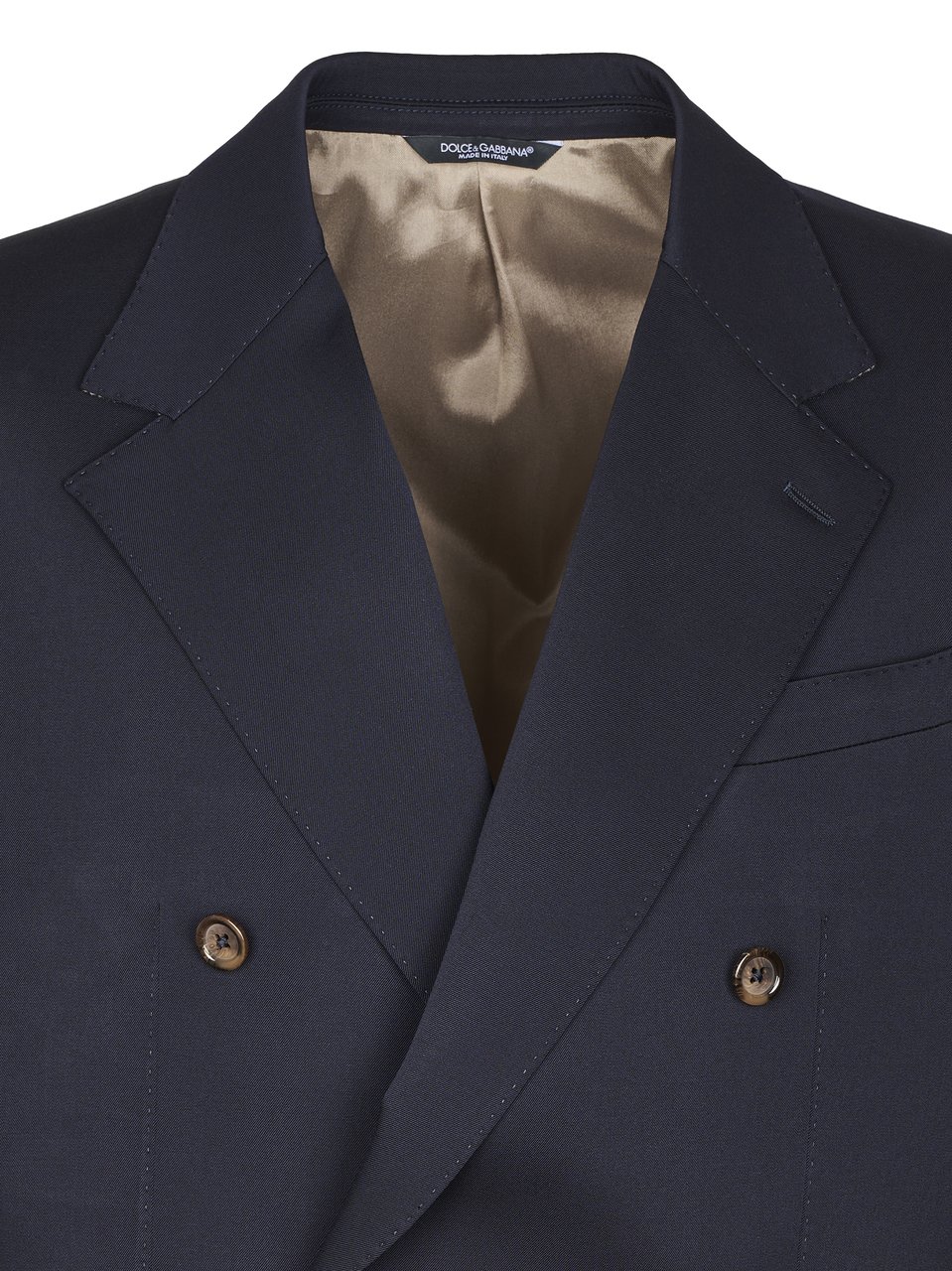 Dolce & Gabbana Double-Breasted Blazer with Wide Lapels and Structured Silhouette Zwart