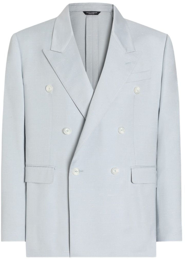 Dolce & Gabbana Jackets Azzurro Polvere Blauw