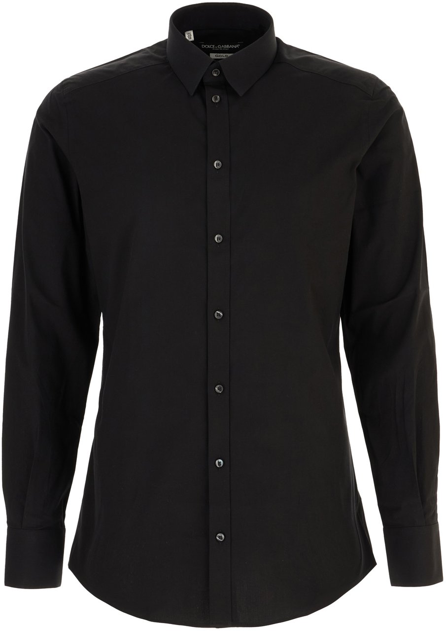 Dolce & Gabbana Dolce&gabbana Black poplin shirt Zwart