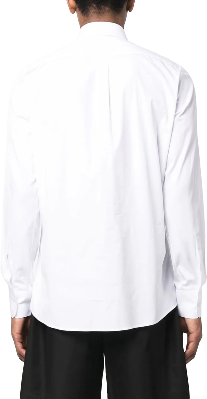 Dolce & Gabbana Fitted White Italian Collar Cotton Shirt Wit
