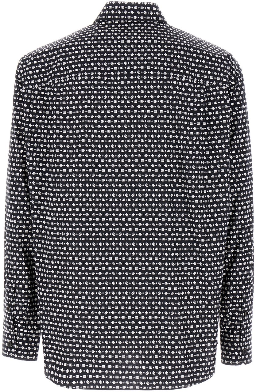 Dolce & Gabbana Dolce&gabbana Printed poplin shirt Grijs