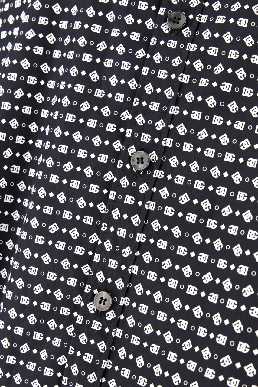 Dolce & Gabbana Dolce&gabbana Printed poplin shirt Grijs