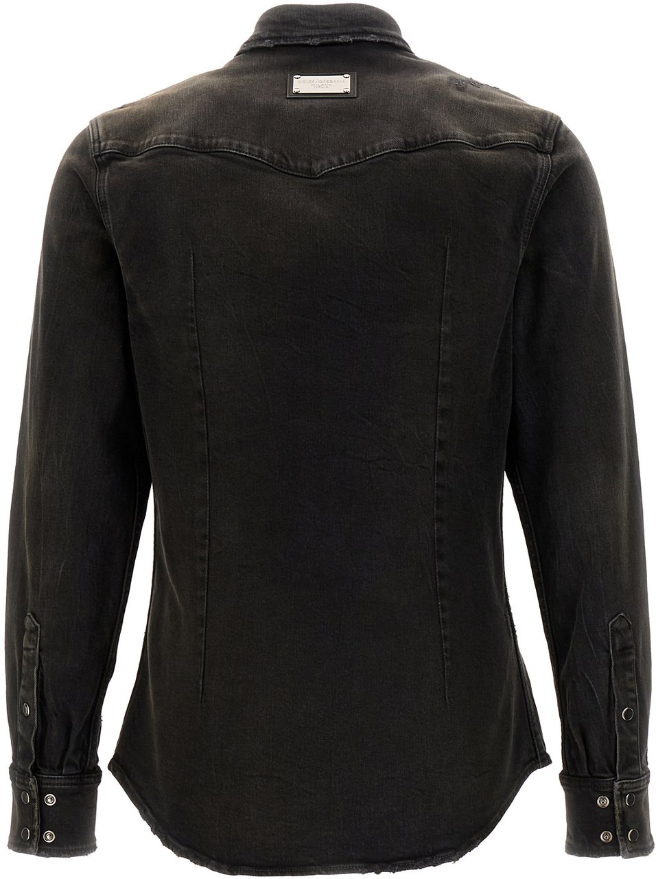 Dolce & Gabbana Dolce&gabbana Slate stretch denim shirt Zwart
