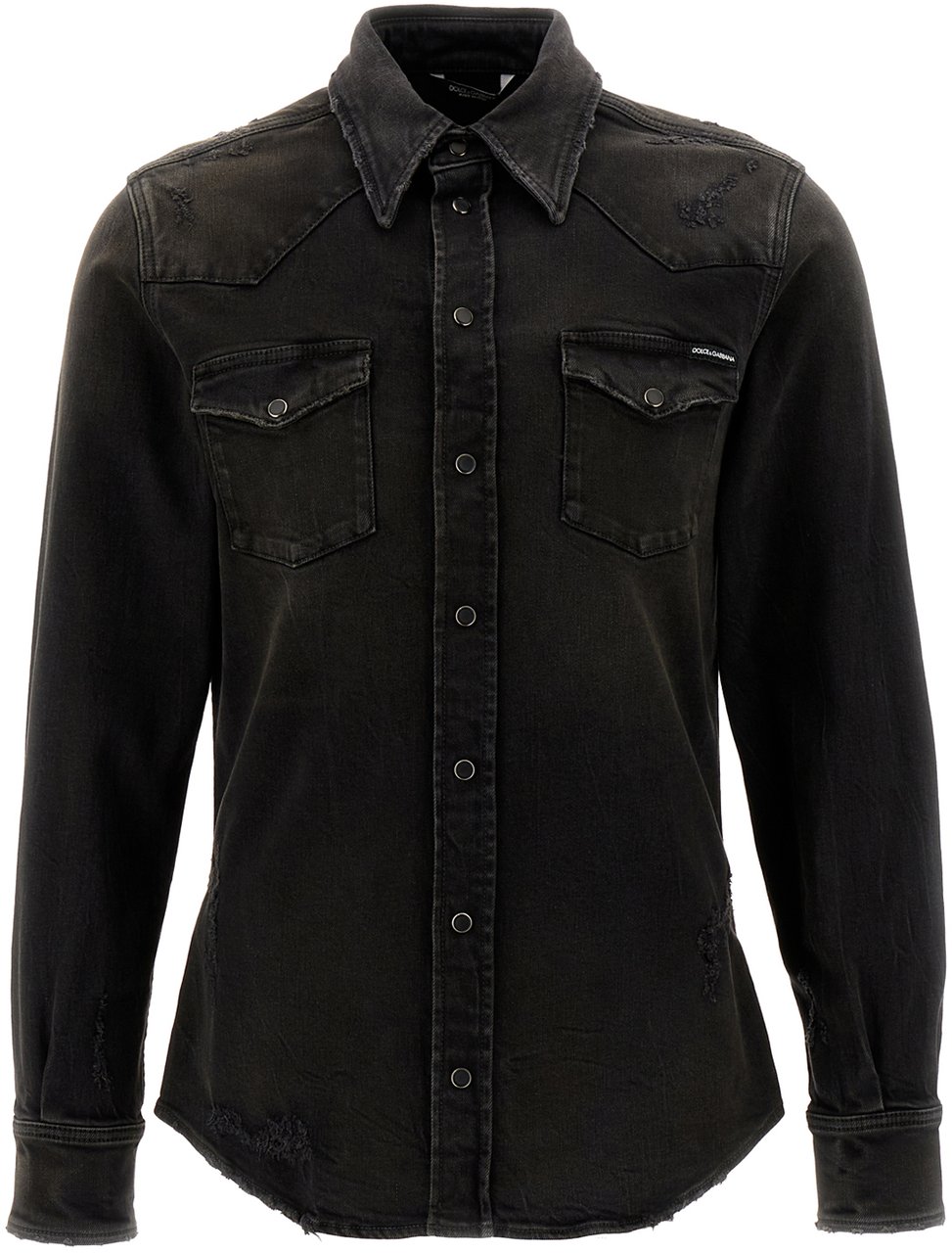 Dolce & Gabbana Dolce&gabbana Slate stretch denim shirt Zwart