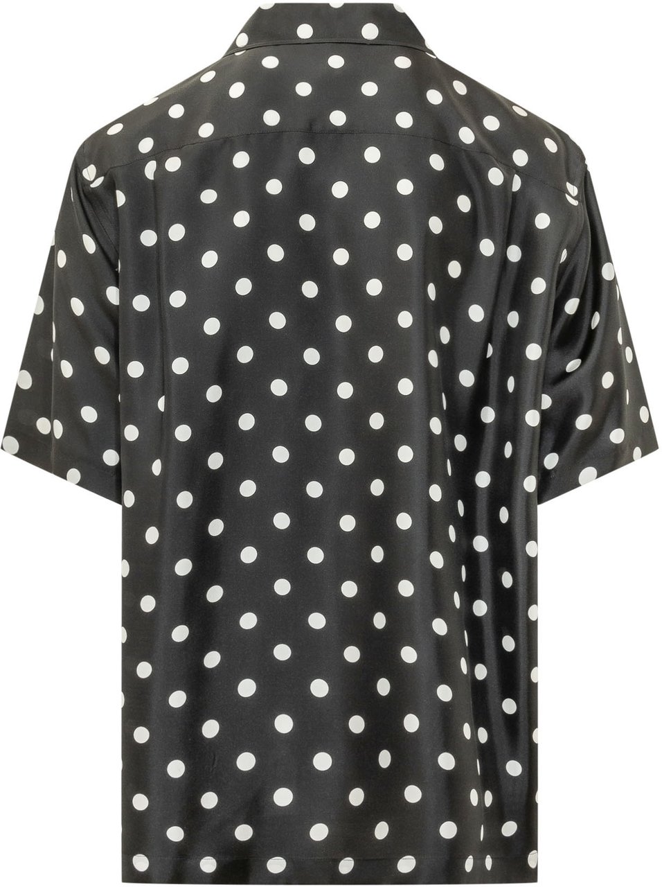 Dolce & Gabbana Camicia a Maniche Corte con Stampa Geometrica e Cintura Zwart