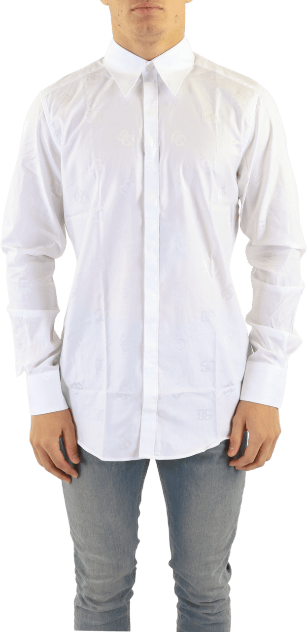Dolce & Gabbana Heren Martini-fit Shirt Wit Wit