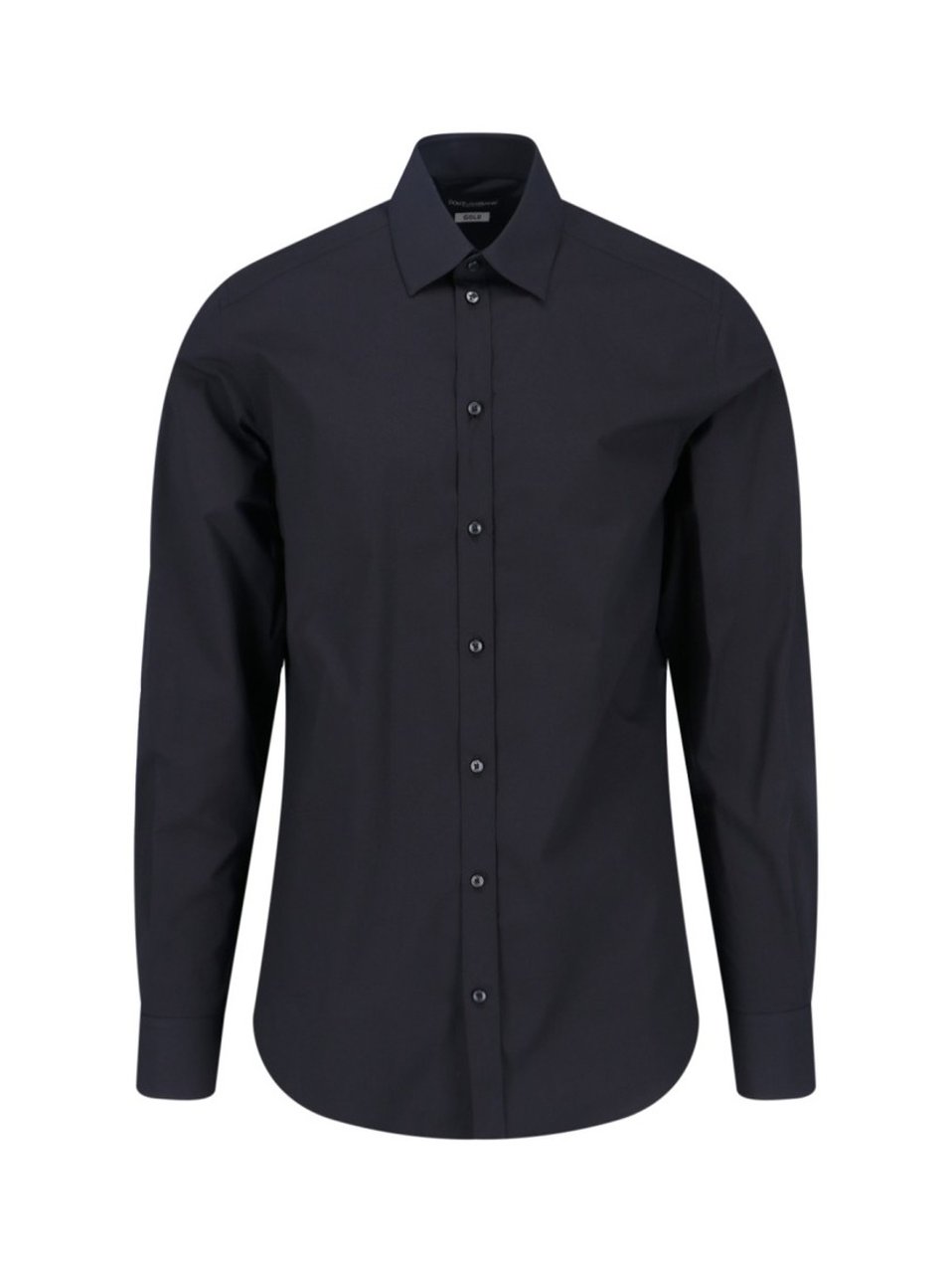 Dolce & Gabbana Black Cotton Shirt Zwart